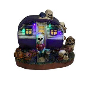 Pumpkin Hollow LED Skeleton Camper Hand Painted Halloween Decor
